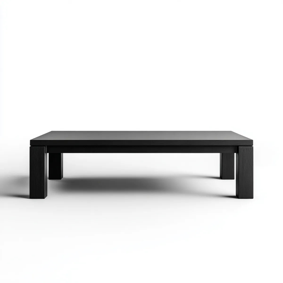 Stolik kawowy, Czarny prostokątny stolik do kawy 120 x 60 x 40 cm w melaminianowej melaminowanej płycie MDF