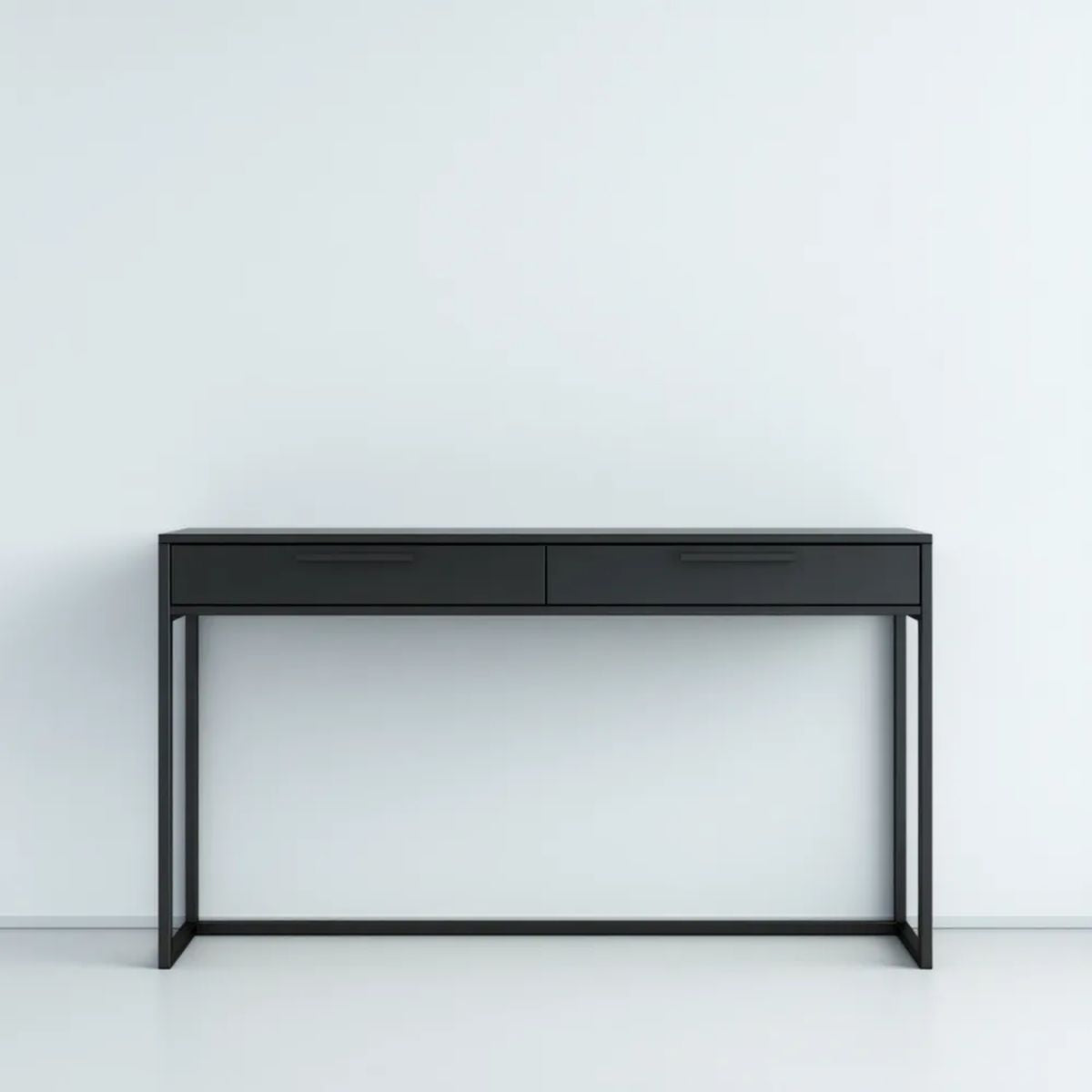 Konsola wejścia ze stali nierdzewnej z 2 szufladami, 120 x 35 x 80 cm