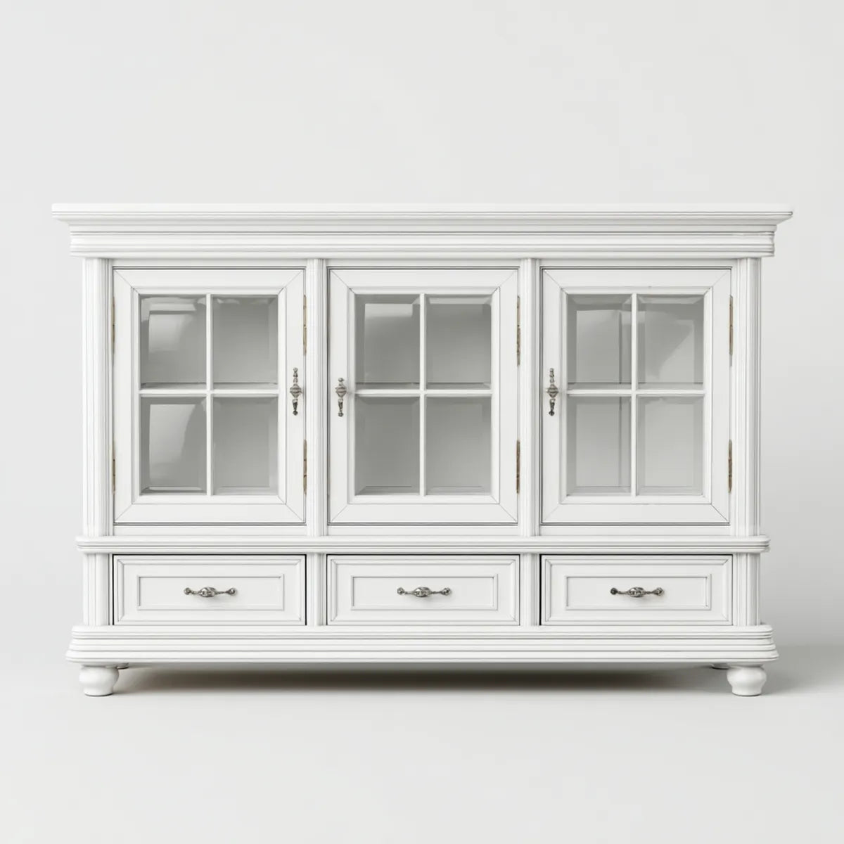 Kredens, Biały prostokątny stół do gotowania 180 x 45 x 180 cm w MDF i szkło